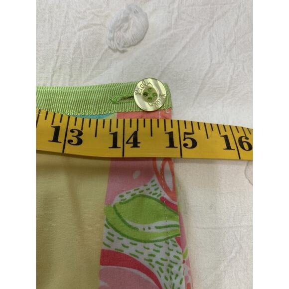 Vintage Lilly Pulitzer Reversible Wrap Skirt Size 6 Bright Pink & Green Beachy - Picture 4 of 6